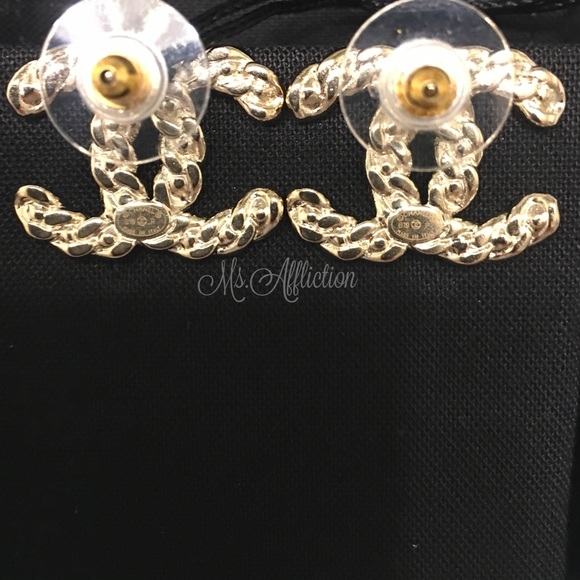 Sold on eBay! CHANEL Authentic Crystal CC Earrings - Picture 7 of 8